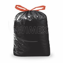 Sac menajer (LDPE) cu șnur negru 70 x 100 cm 120L [25 buc]