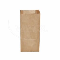 Pungă de hârtie cu pliuri laterale maro 15+7 x 35 cm `2,5kg` [500 buc]