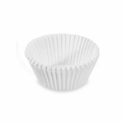 Cupă de hârtie pentru patiserie (PAP) albă Ø40 x 24 mm [1000 buc]