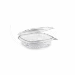 Caserolă (rPET) cu capac dreptunghiulară transparentă 125ml