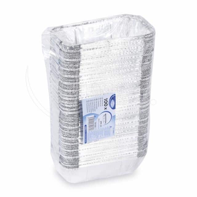 Caserolă (ALU) dreptunghiulară 201 x 109 x 49 mm 690ml