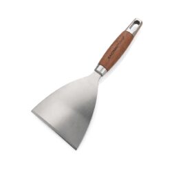 Spatulă GASTROKITCHEN cu mâner din lemn și lamă din oțel inoxidabil 430, 24x9,5 cm.
