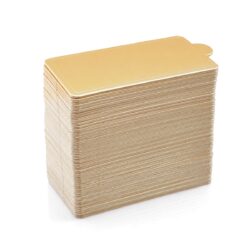 Suporturi aurii dreptunghiulare din carton pentru prăjituri, 10x6 cm, pachet 100 bucăți.