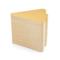 Suporturi aurii din carton pentru felii de tort, triunghiulare, 100 bucăți, 11,8x7,8 cm.