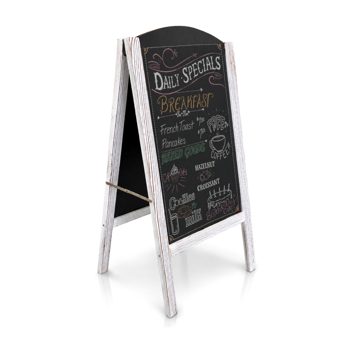 gastrokitchen tabla dubla pentru creta cu rama din lemn alba 81 x 45 cm (6)