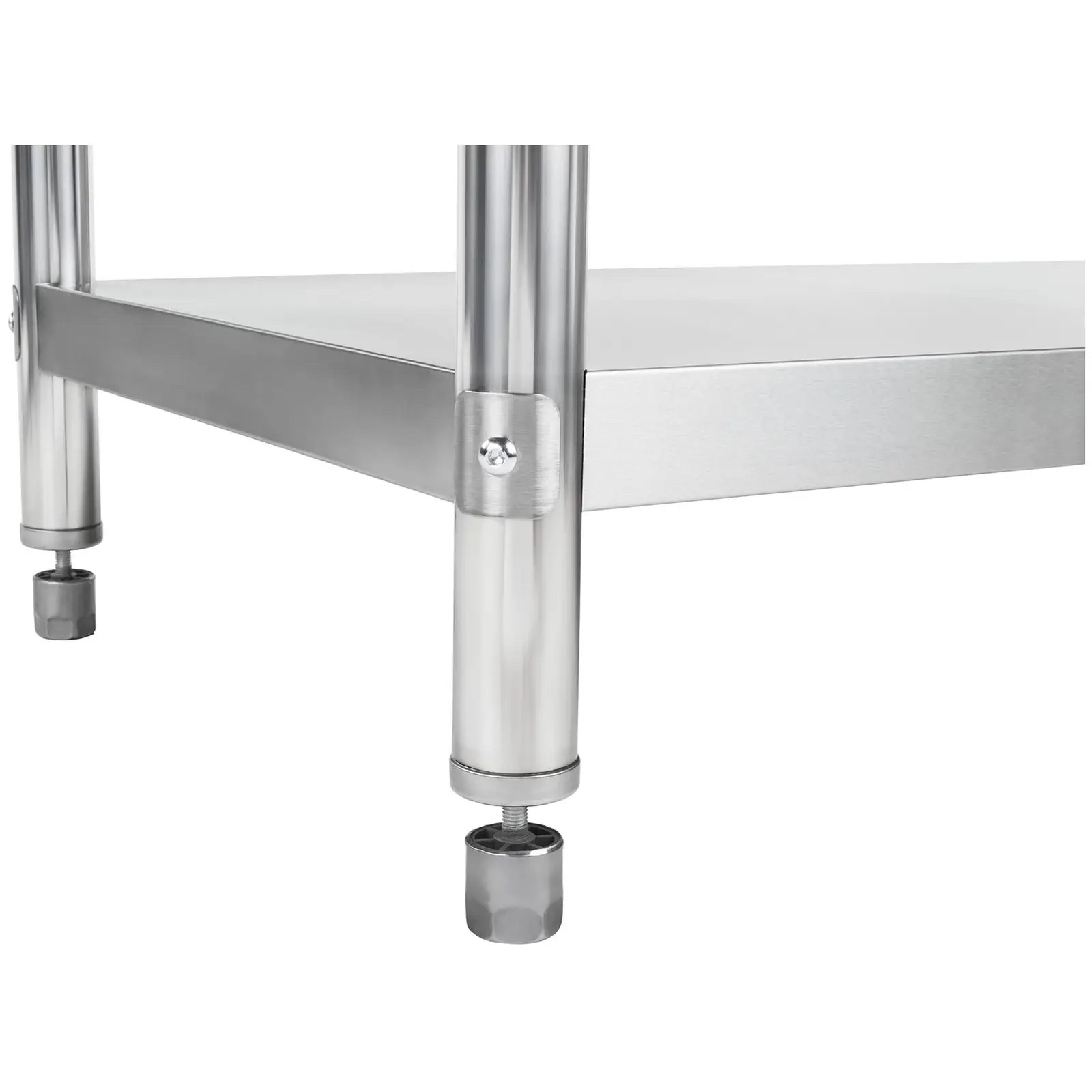 Masă de lucru din oțel inoxidabil - 100 x 60 cm - margine posterioară - 250 kg | RCAT-100/60-N
