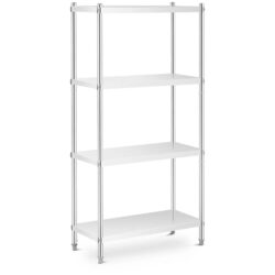 Raft din oțel inoxidabil - 4 polițe - 90 x 40 x 180 cm - 200 kg | RCER-9040