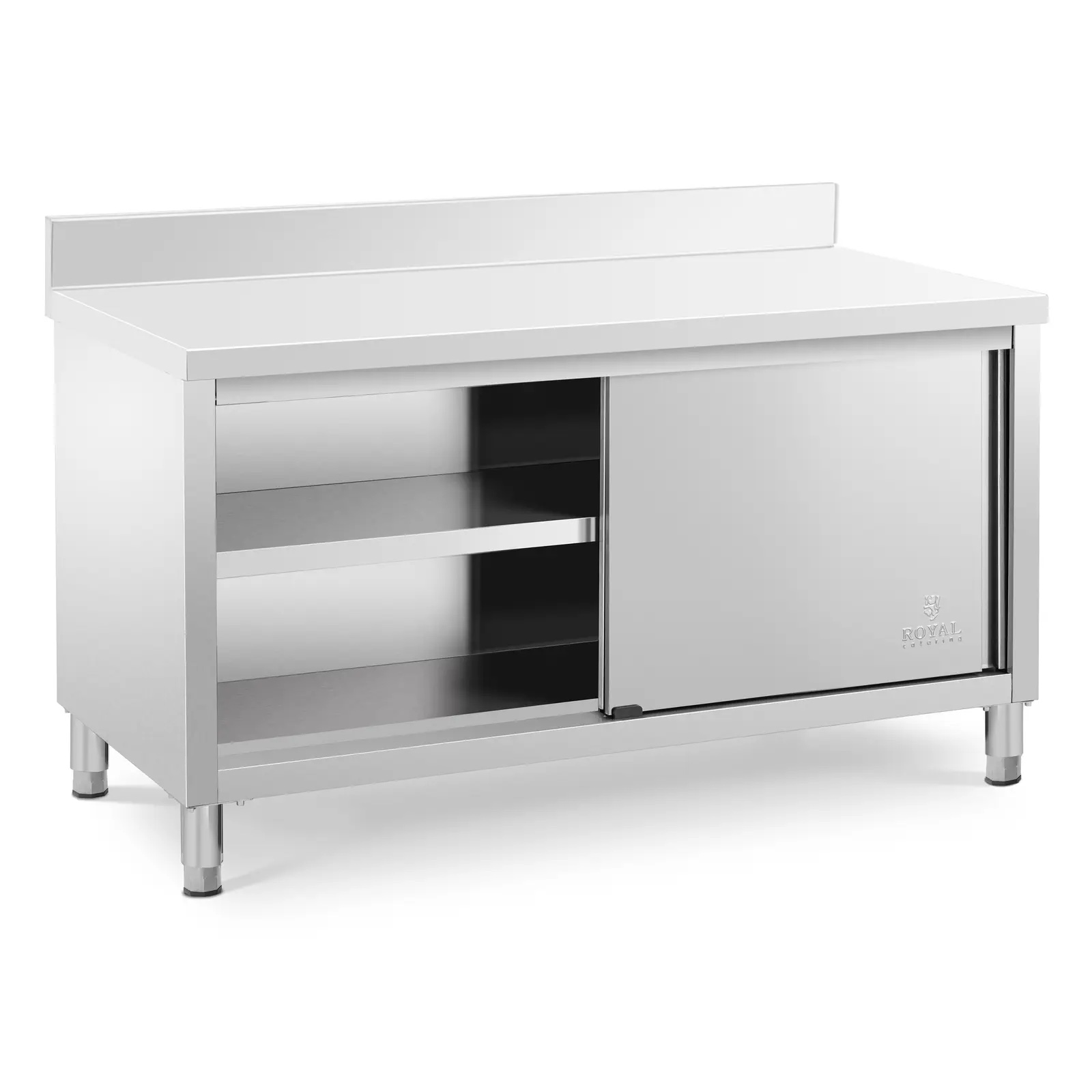 Dulap de lucru - uși glisante - 150 x 70 cm - margine posterioară - 600 kg | RCSSCB-150x70-EB