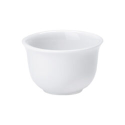 Bol alb din porțelan, diametru 8 cm, perfect pentru sosuri, dipuri sau măsline.