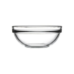 Bol rotund din sticlă transparentă Isabelle, cu diametrul de 12,8 cm, pentru horeca.
