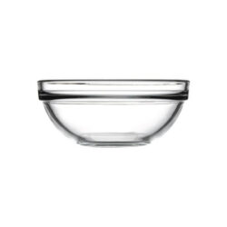 Bol rotund transparent din sticlă Isabelle 230ml pentru salate, deserturi și sosuri.