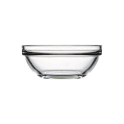 Bol rotund transparent din sticlă Empilable chefs, stivuibil, cu volum de 210 ml.
