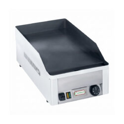 Plită electrică netedă de masă Gastrokitchen din oțel inoxidabil, cu termostat.