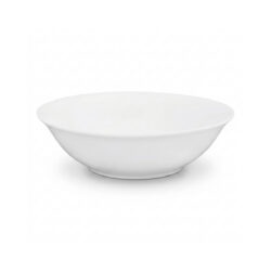Bol rotund din porțelan Basic, 18 cm, suprafață albă netedă, margine ușor evazată.