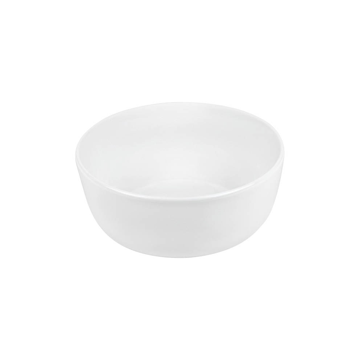 Bol alb din porțelan Future, rotund, 14 cm, absorbție redusă, pentru mașina de spălat vase.