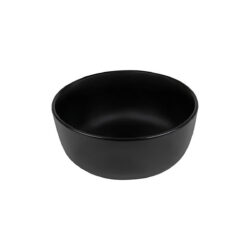 Bol adânc negru din porțelan Future Black, diametru 14 cm, lavabil în mașina de spălat vase.