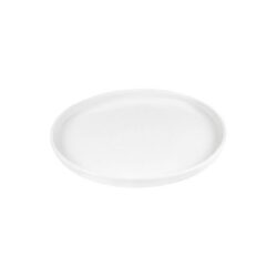 Farfurie albă rotundă plată din porțelan Future, diametru 20 cm.